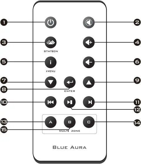 BLUE AURA WS30i - Remote Control