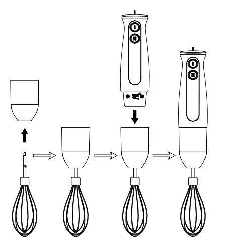 TOMADO TSB3501B Stick Mixer Set - WHISK