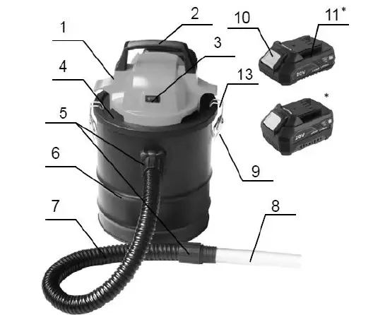 BORMANN-PRO-BBP3920-Battery-Ash-Vacuum-Cleaner-FIG-1