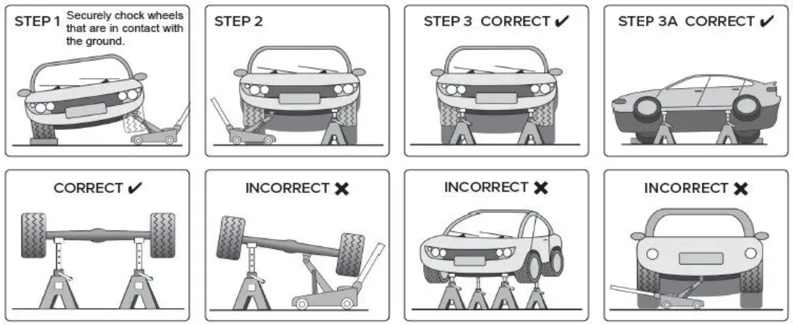 SEALEY VS2002.V4 Ratchet Type Axle Stands Pair 2tonne Capacity Per Stand - AXLE STANDS