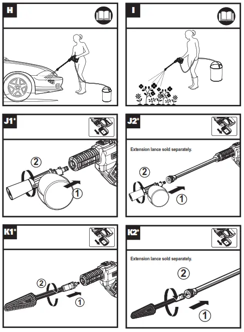 WORX WG630E 2 in 1 Portable Power Cleaner Water Sprayer - 5
