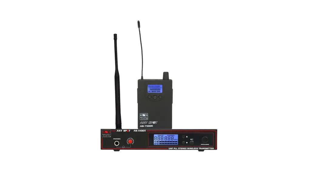 Galaxy Audio As-1100 Any Spot Wireless Personal Monitor User Manual
