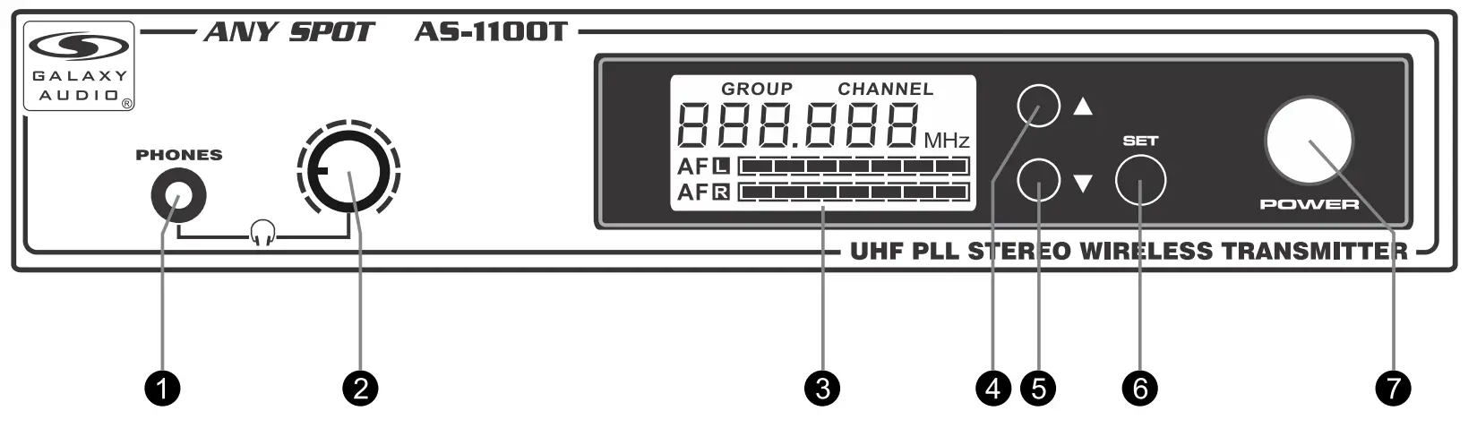 GALAXY AUDIO AS-1100 Any Spot Wireless Personal Monitor - fig 1