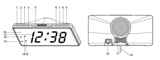Lenco CR 30 3 Inch Clock Radio with XXL LED Display - fig