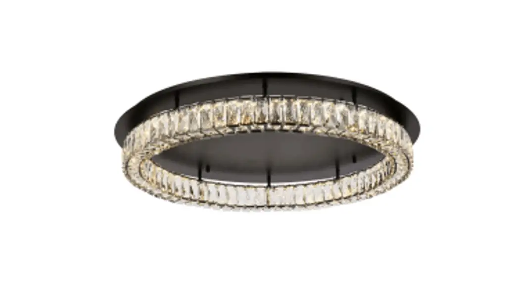 Elegant 3503f33 Monroe 34 Inch Wide Led Semi-flush Ceiling Fixture Installation Guide