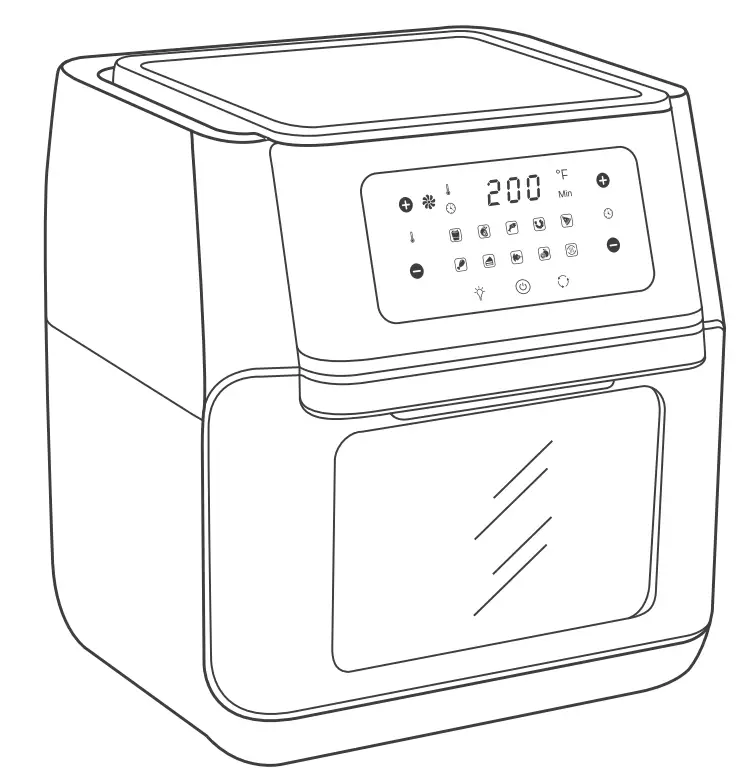 CROWNFUL TXG-KK-DT10L-D Air Fryer Oven