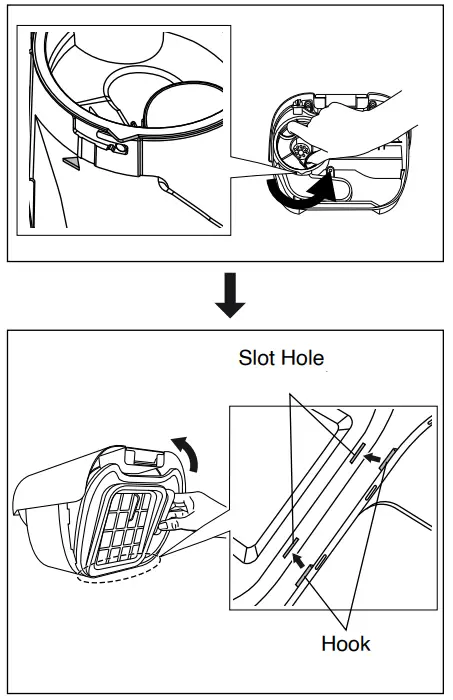 Panasonic MC-CL609 Vacuum Cleaner - Filter Assembly