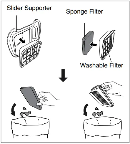 Panasonic MC-CL609 Vacuum Cleaner - Filter and Sponge