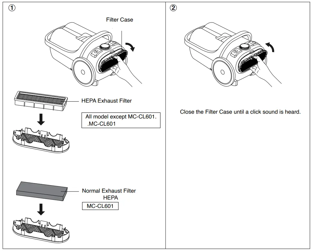 Panasonic MC-CL609 Vacuum Cleaner - HEPA Exhaust