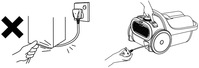 Panasonic MC-CL609 Vacuum Cleaner - cautions