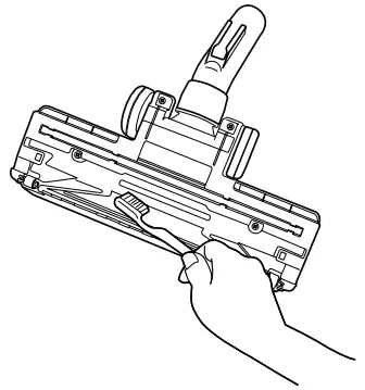 Panasonic MC-CL609 Vacuum Cleaner - lint from the brush