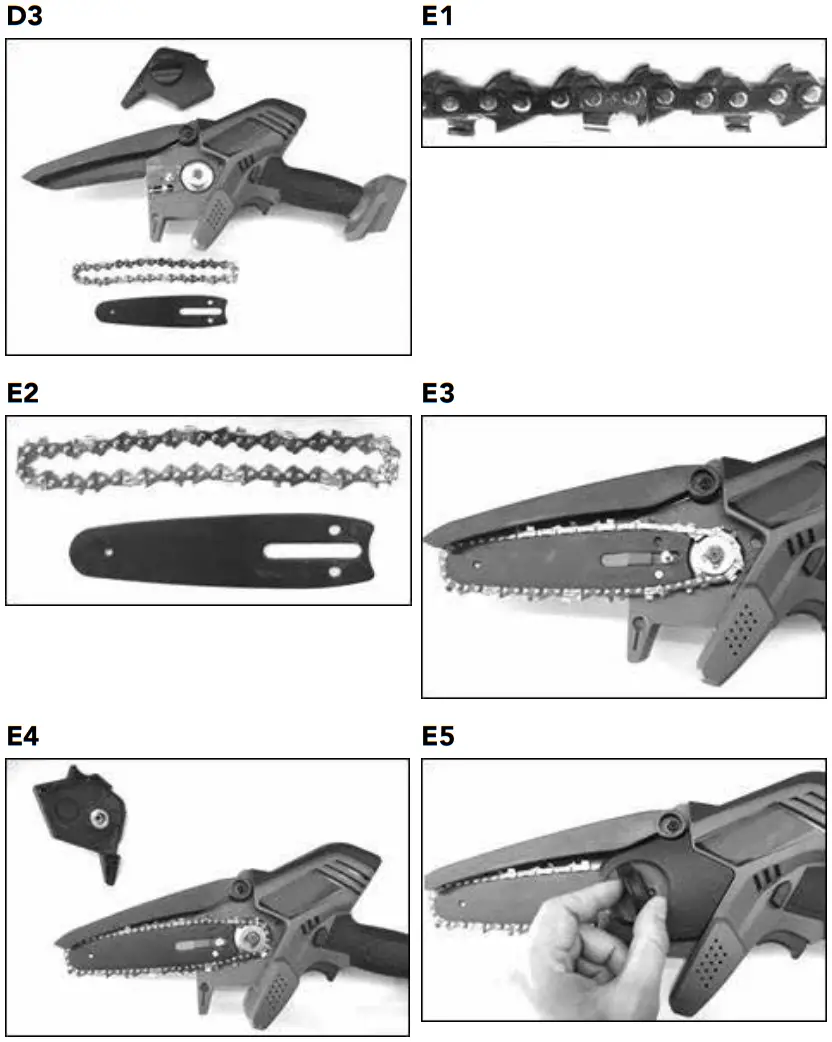 alza Tools AT CMCHS20V Cordless Mini Chain Saw - Figure 2