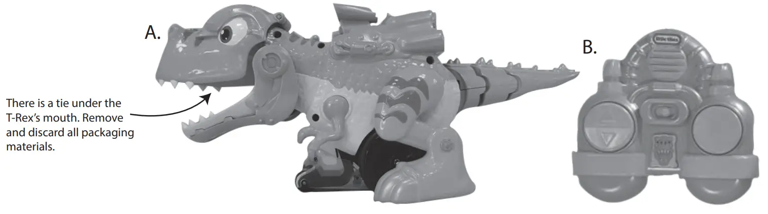 little tikes 656767 T-Rex Strike RC -FIG1