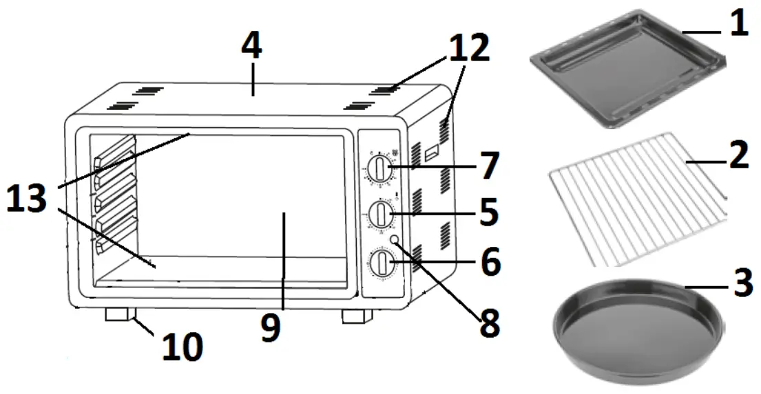 G3FERRARi G10153 ROSTO 45 Electric Oven with Convection - Figure 1