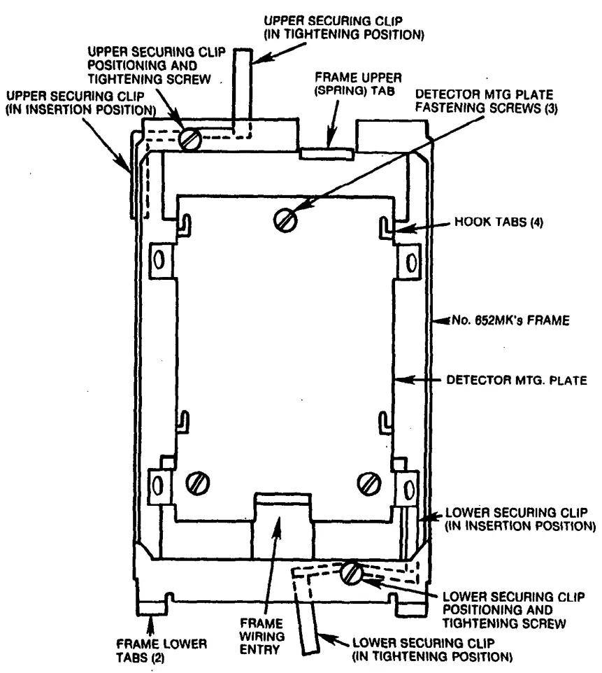 ADEMCO 652MK Recessed Mounting Kit - Diagram 1