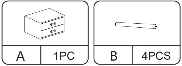 JAXPETY HG61F0944 2-Drawer Scandinavian Nightstand Set of 2-fig5