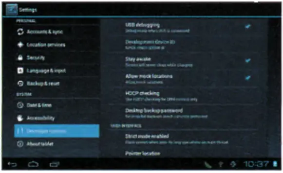 SWA CONNECT Android Technology Platform Software - Setting15