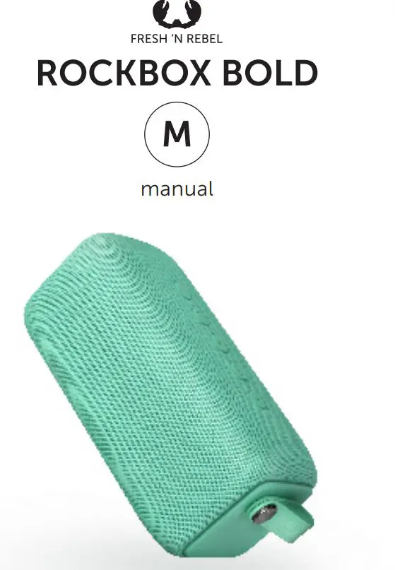 FRESH N REBEL 1RB6500CC v2 001 Rock Box M User Manual