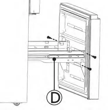 FIG 16 Disassembling the freezer door