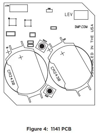DMP 1141 Wireless Wall Button Installation-PCB Supports1