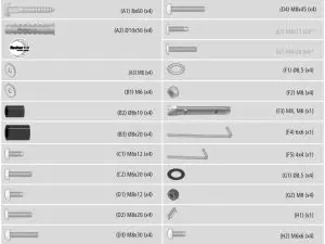 hama 69118620 TV Wall Bracket - Installation kit