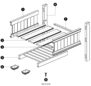 Vita Cambridge Raised Planter Extension Kit - fig1