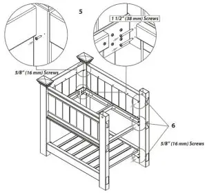 Vita Cambridge Raised Planter Extension Kit - fig11