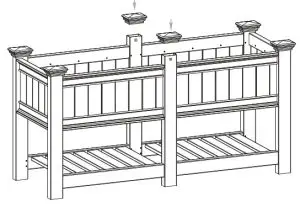Vita Cambridge Raised Planter Extension Kit - fig16