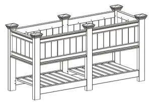 Vita Cambridge Raised Planter Extension Kit - fig17
