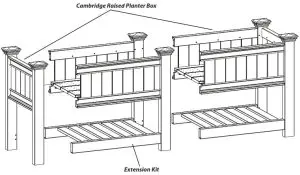 Vita Cambridge Raised Planter Extension Kit - fig2