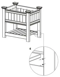 Vita Cambridge Raised Planter Extension Kit - fig6
