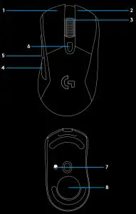 logitech G703 Lightspeed Wireless Gaming Mouse - fig 3