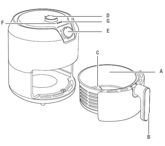 KRUPS 1510001480 EY401 4.2L Digital XL Air Fryer fig1