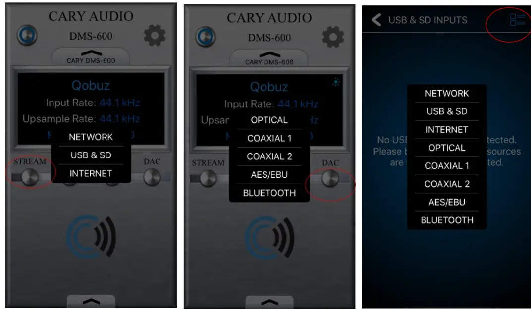 CARY AUDIO DMS-550 600 Network Audio Player - Cary Streamer App