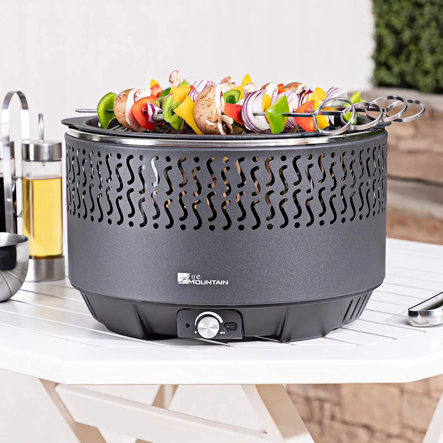 Fire Mountain Jb03300201 Charcoal Portable Barbecue With Fan Assisted Air Flow Instruction Manual