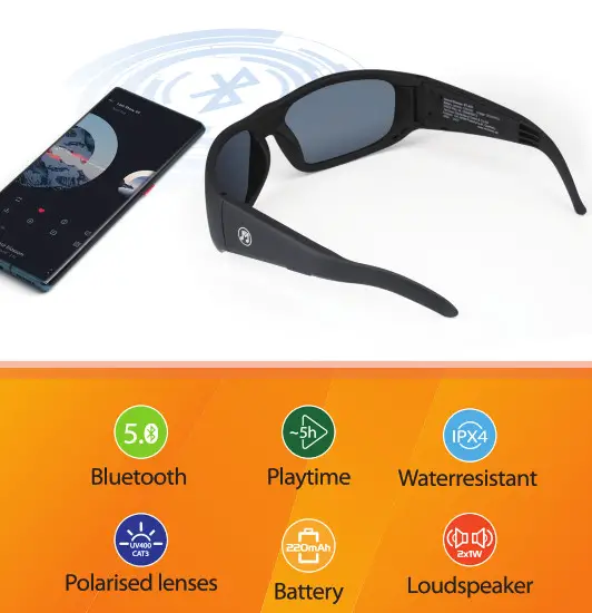 MusicMan BT-X59 Sound Glasses