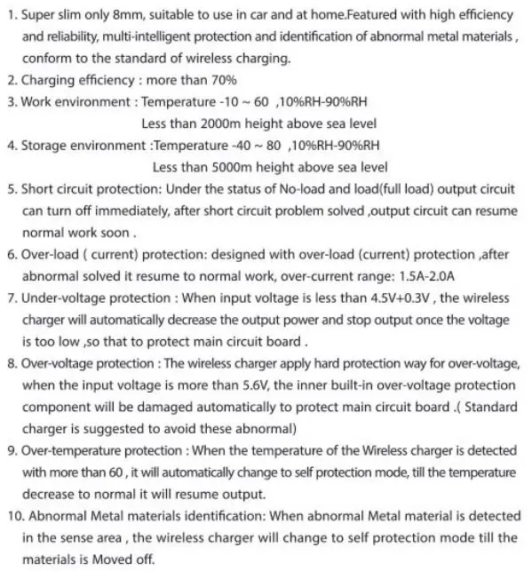 D T OS1000CW Wireless Charger fig3