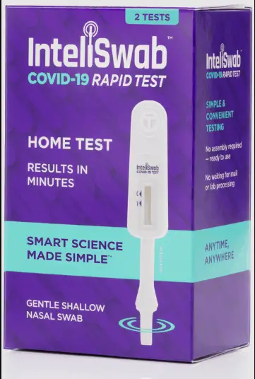 InteliSwab 1001-0616-4BXS Covid-19 Rapid Test OTC Home Test Kit