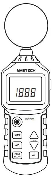 MASTECH MS6700 Digital Sound Level Meter - Cover