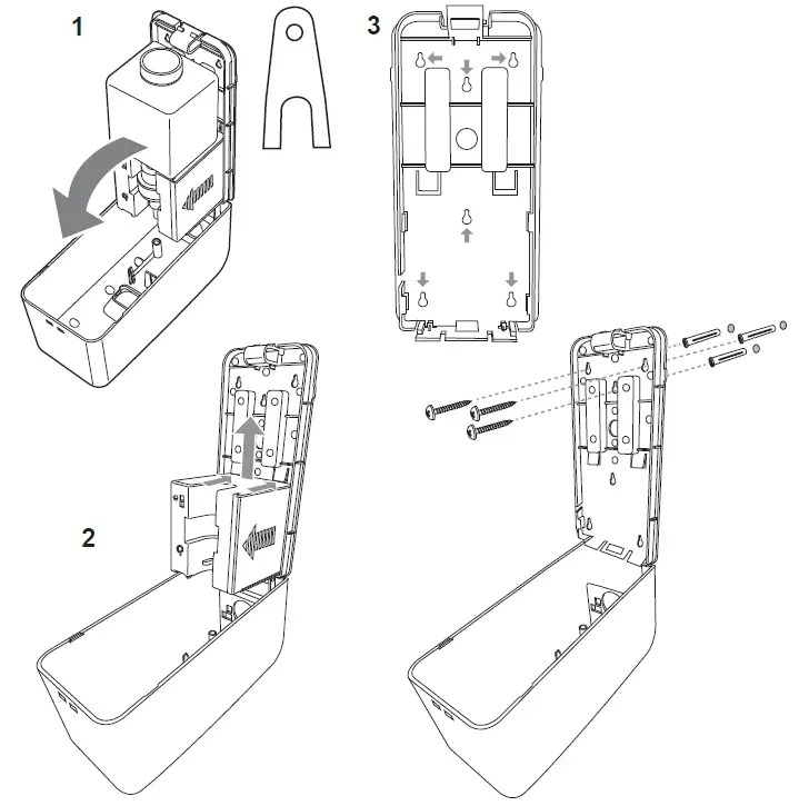 guardian TECHNOLOGIES SD495 Wall Mount Soap and Sanitizer Dispenser fig-2