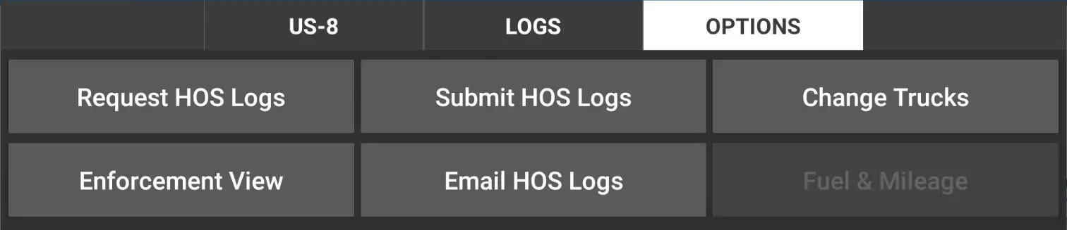 DRIVERTECH TruckPC ELD Driver - table
