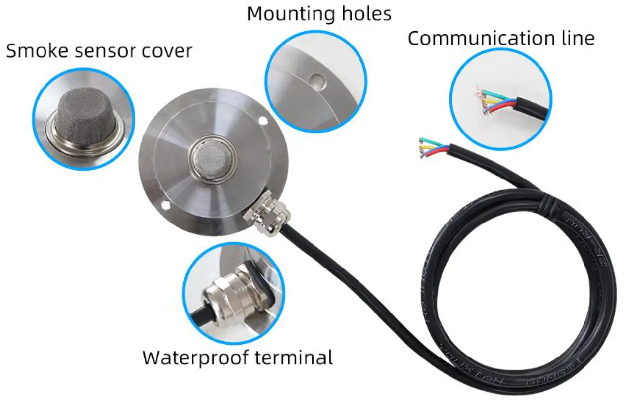 SONBEST SM9571 Industrial Grade Stainless Steel Smoke Sensor - fig