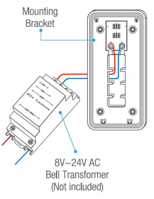 kogan SmarterHome Wireless Smart Video Doorbell ---- Product Drawing--- 03