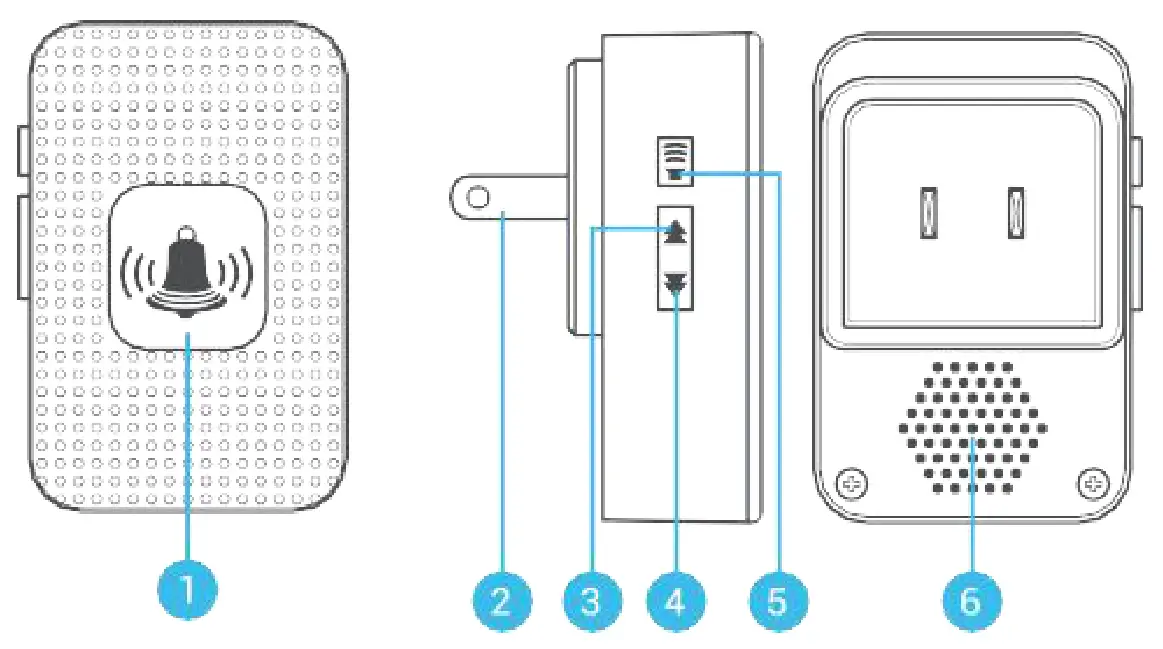 kogan SmarterHome Wireless Smart Video Doorbell ---- Product Drawing-5
