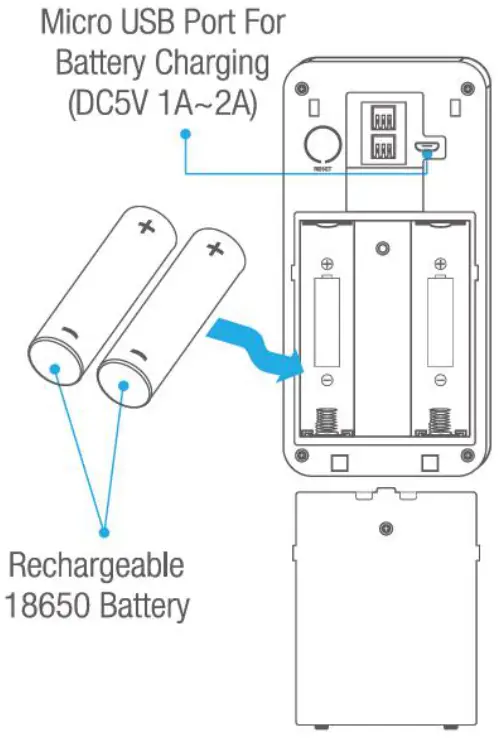 kogan SmarterHome Wireless Smart Video Doorbell ---- Product Drawing--- Powered by Battery-2