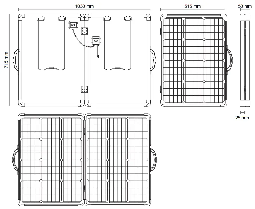 REDARC SPFP1120 Folding Solar Panels - FOLDING PANEL