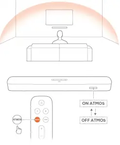 DOLBY ATMOS® (Virtual) With the Virtual Dolby Atmos, enjoy height sound effects when you play movies in the TV/HDMI IN source (See the chapter).