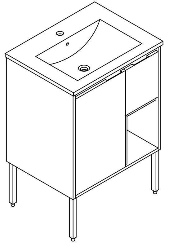 Overstock BV B004 Bathroom Vanity with Sink 36 Inch for Small Bathroom-