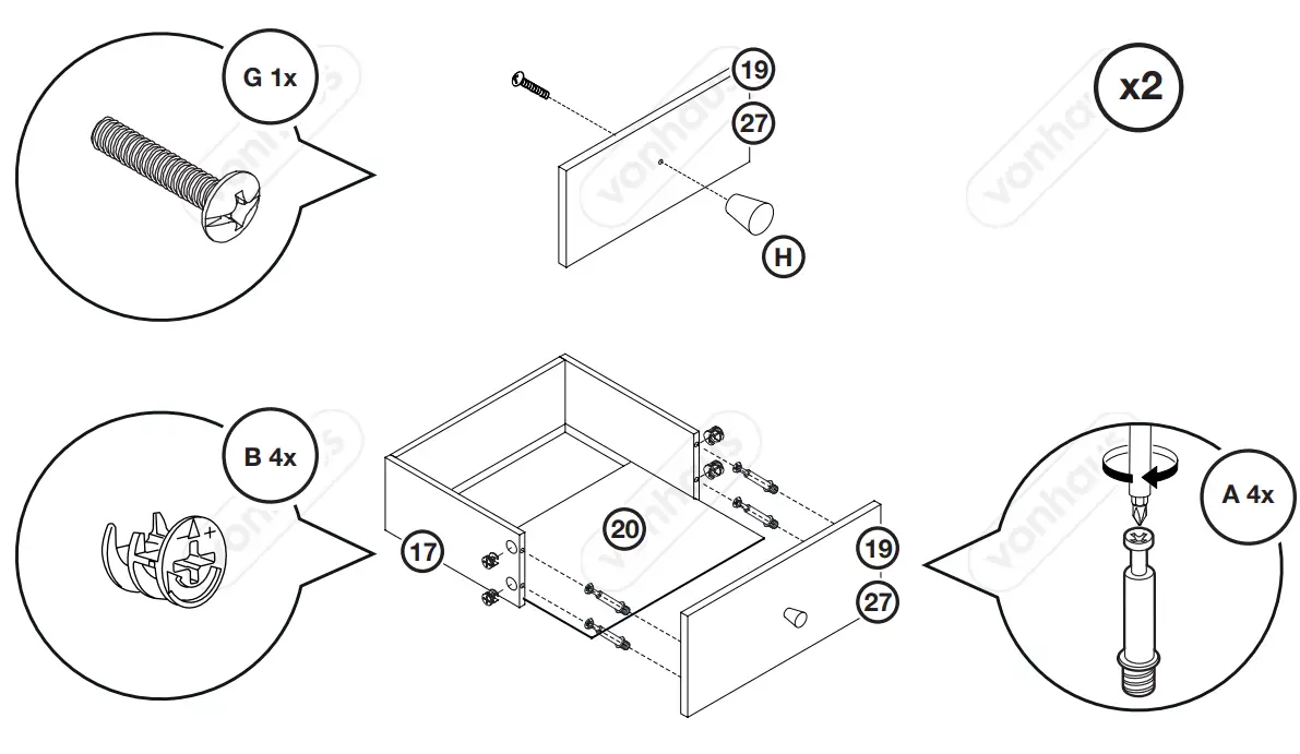 VonHaus 3000211 Falmouth Chest of Drawers - fig 12