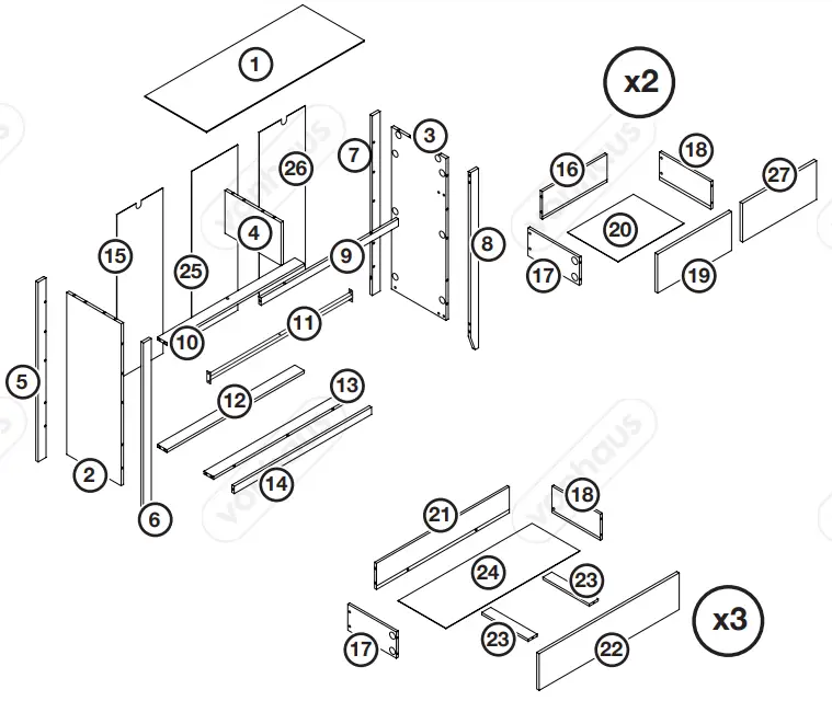 VonHaus 3000211 Falmouth Chest of Drawers - fig